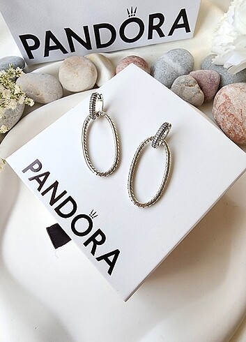 Beden gri Renk Pandora Charm Küpe
