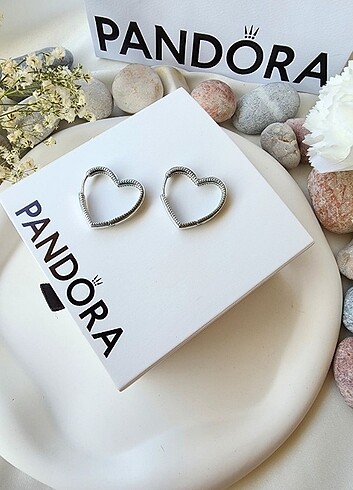 Pandora Gümüş Kalp Küpe 