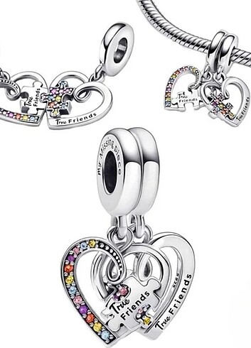 İkili Puzzle Parçası Arkadaşlık Charm 