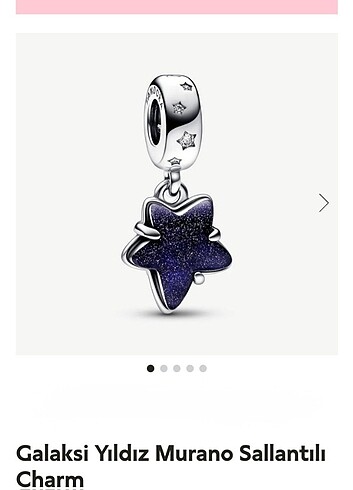 Galaksi Yıldız Murano Charm 