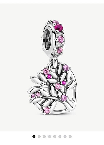 Pembe Aile Ağacı Kalp Charm 