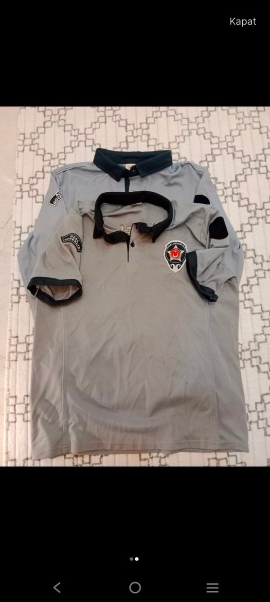 Gri Uzun Kollu Erkek Polo Tişört özel güvenlik - Görsel 2