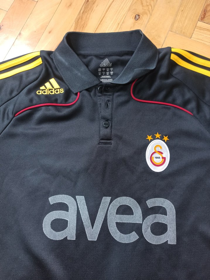 Galatasaray Vintage Erkek Siyah Spor Tişörtü Velcro Detaylı - Görsel 2