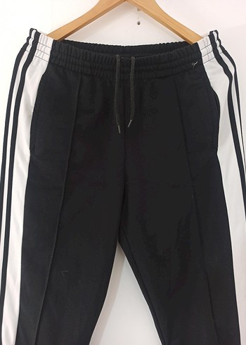 Adidas Beyaz Şeritli Siyah  Eşofman Altı - Görsel 2