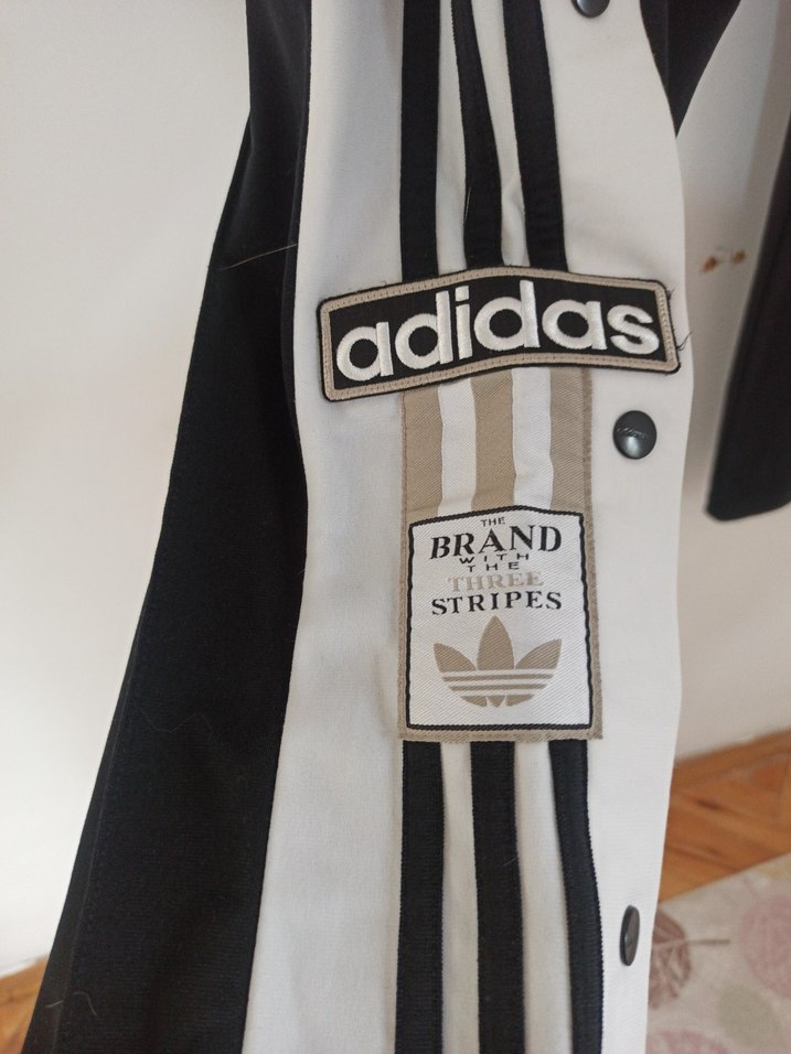 Adidas Beyaz Şeritli Siyah  Eşofman Altı - Görsel 4