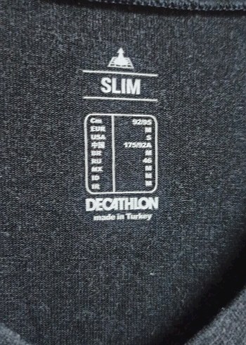 Decathlon Decathlon Gri V Yakalı Erkek Tişört