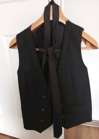 Düğmeli Siyah Erkek Takım Elbise - Görsel 8