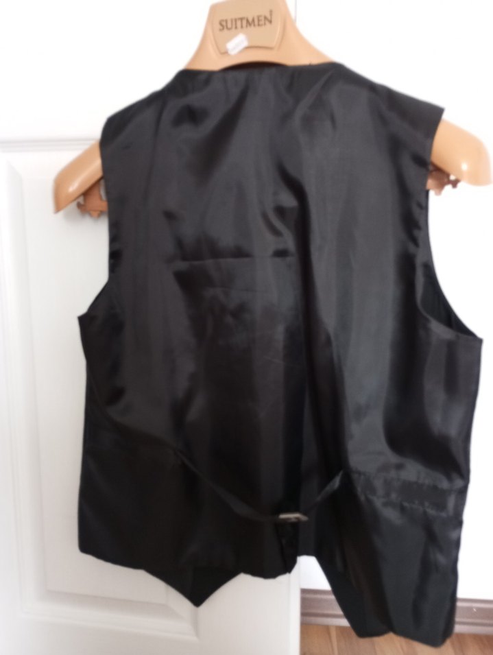 Düğmeli Siyah Erkek Takım Elbise - Görsel 3