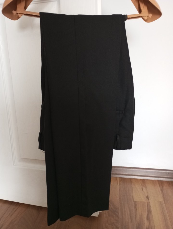 Düğmeli Siyah Erkek Takım Elbise - Görsel 5