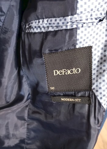 Defacto Erkek Lacivert Düğmeli Ofis Takımı