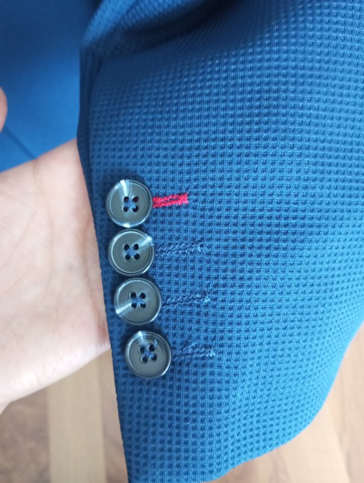 Erkek Lacivert Düğmeli Ofis Takımı - Görsel 4