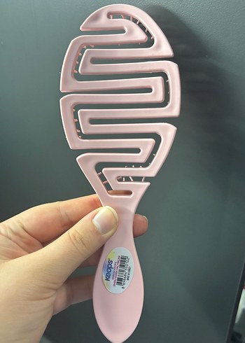 Esnek Tasarımlı Pembe Saç Fırçası - Görsel 2