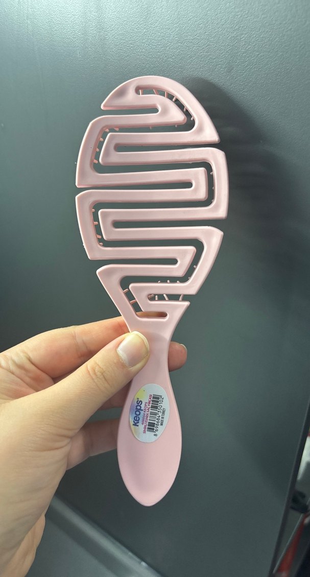 Esnek Tasarımlı Pembe Saç Fırçası - Görsel 2