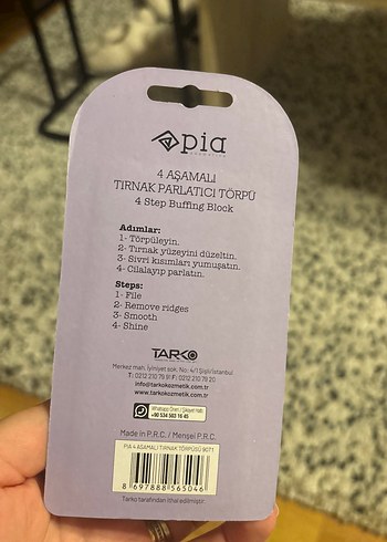 4 Aşamalı Tırnak Parlatıcı Törpü Turkuaz - Görsel 2