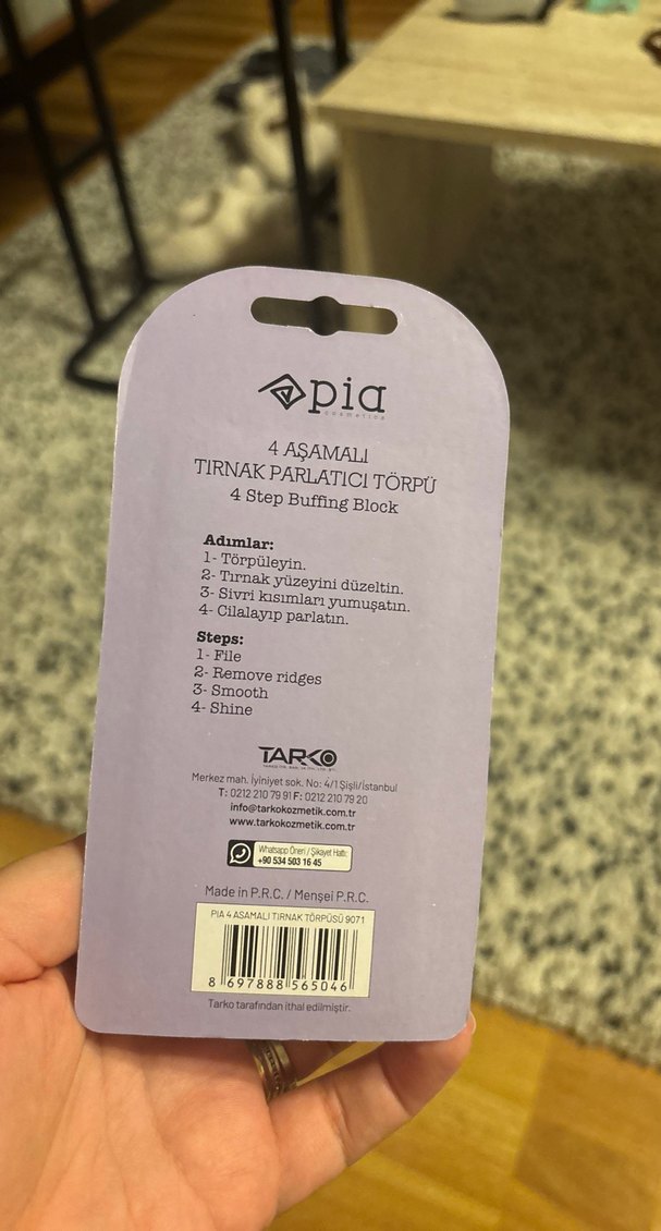 4 Aşamalı Tırnak Parlatıcı Törpü Turkuaz - Görsel 2