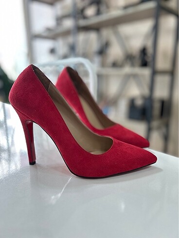 40 Beden kırmızı Renk Kadın Kırmızı Stiletto 40 numara