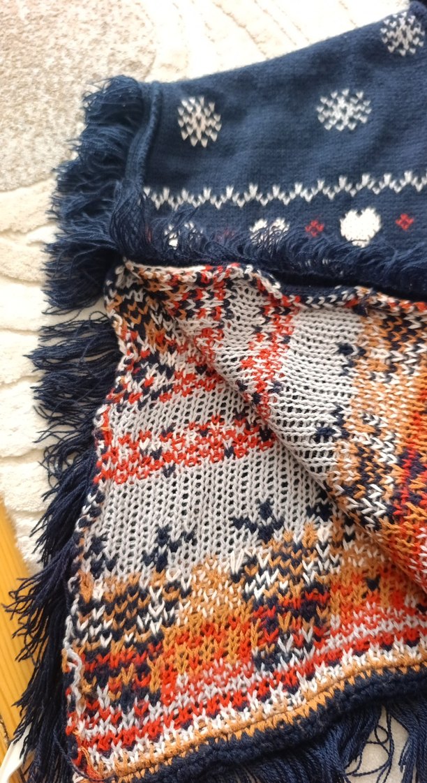 Kapüşonlu Nakışlı Kız Panço - Görsel 5