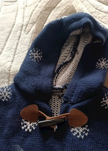 Kız Çocuk Çok Renkli Nakışlı Örgü Panço - Görsel 4