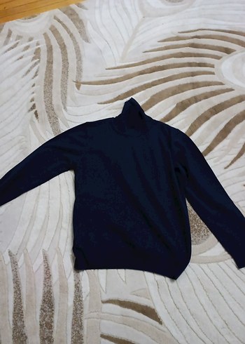 Kadın Lacivert Boğazlı Triko Kazak - Görsel 2