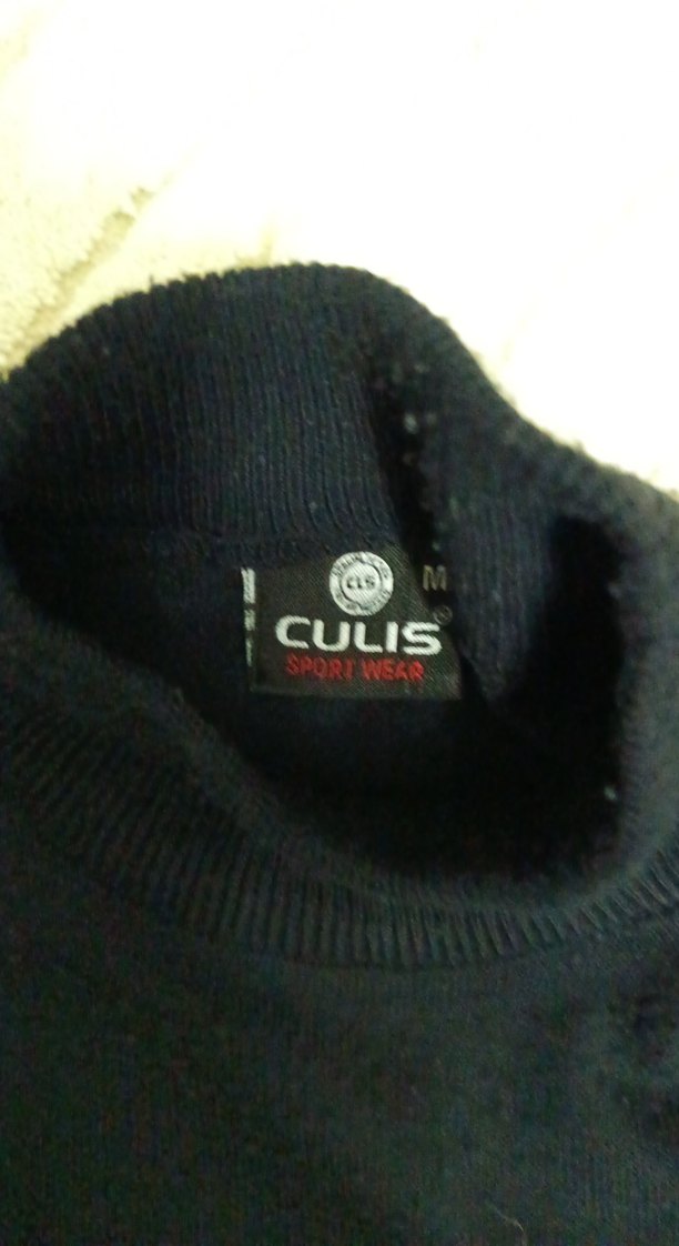 Siyah Erkekyarim bogazliTriko Kazak - Görsel 3