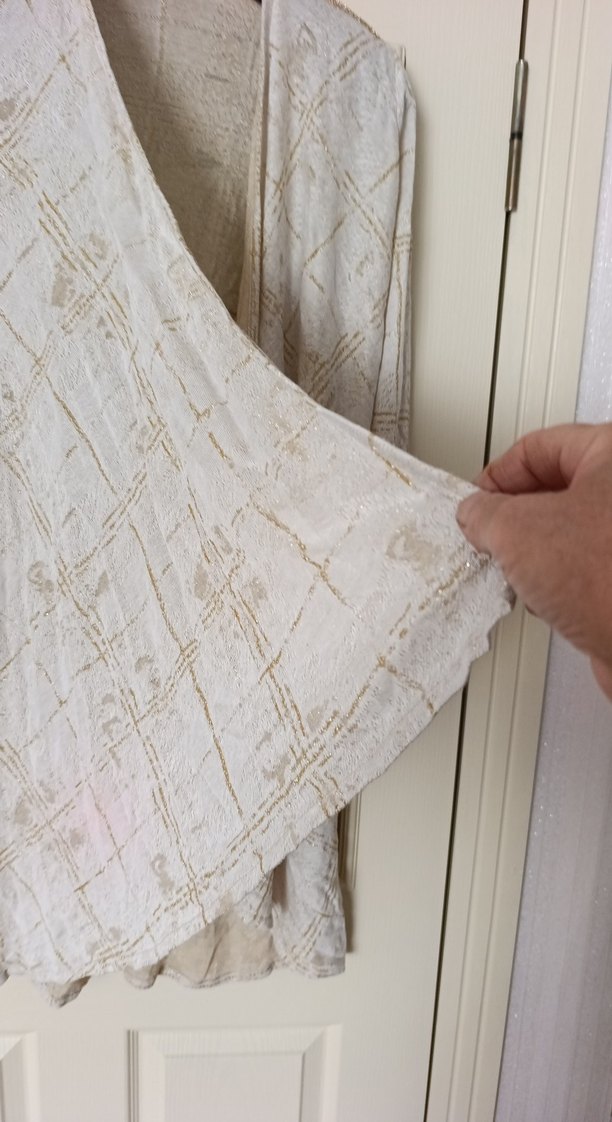 Uzun Bej Nakışlı Bohem Keten Hırka - Görsel 3