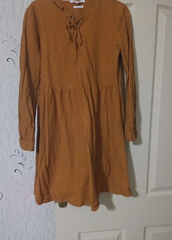 Midi Kadın Keten Elbise - Görsel 2