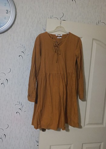 Midi Kadın Keten Elbise - Görsel 3