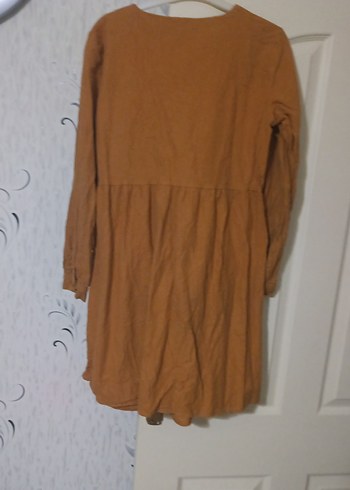 Midi Kadın Keten Elbise - Görsel 6