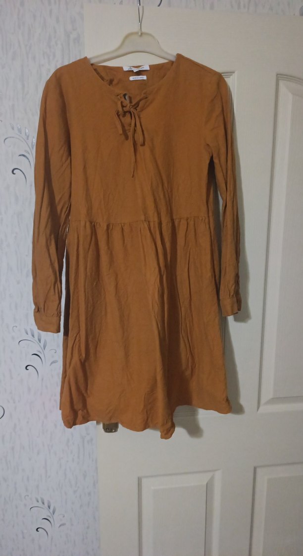 Midi Kadın Keten Elbise - Görsel 2