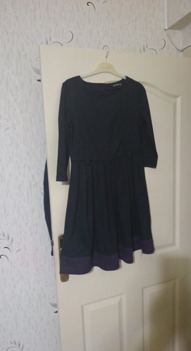 Siyah Midi Piliseli Uzun Kollu Kadın Elbise - Görsel 4