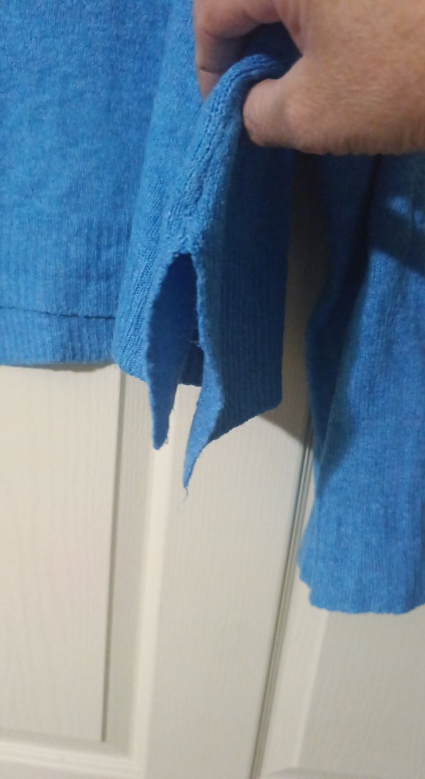 Kadın Mavi Boğazlı Triko Kazak - Görsel 4