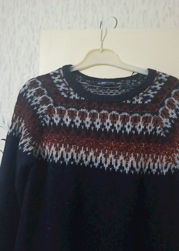 Bohem Çok Renkli Örgü Kadın Kazak - Görsel 5