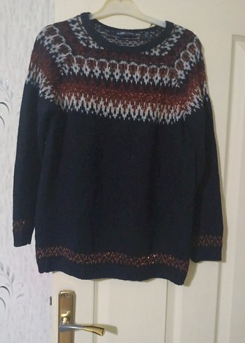 Bohem Çok Renkli Örgü Kadın Kazak - Görsel 4