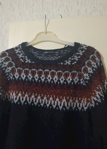 Bohem Çok Renkli Örgü Kadın Kazak - Görsel 3