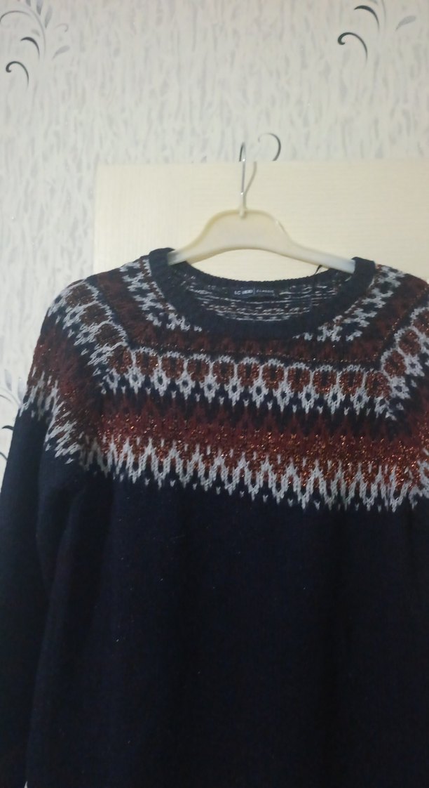 Bohem Çok Renkli Örgü Kadın Kazak - Görsel 5