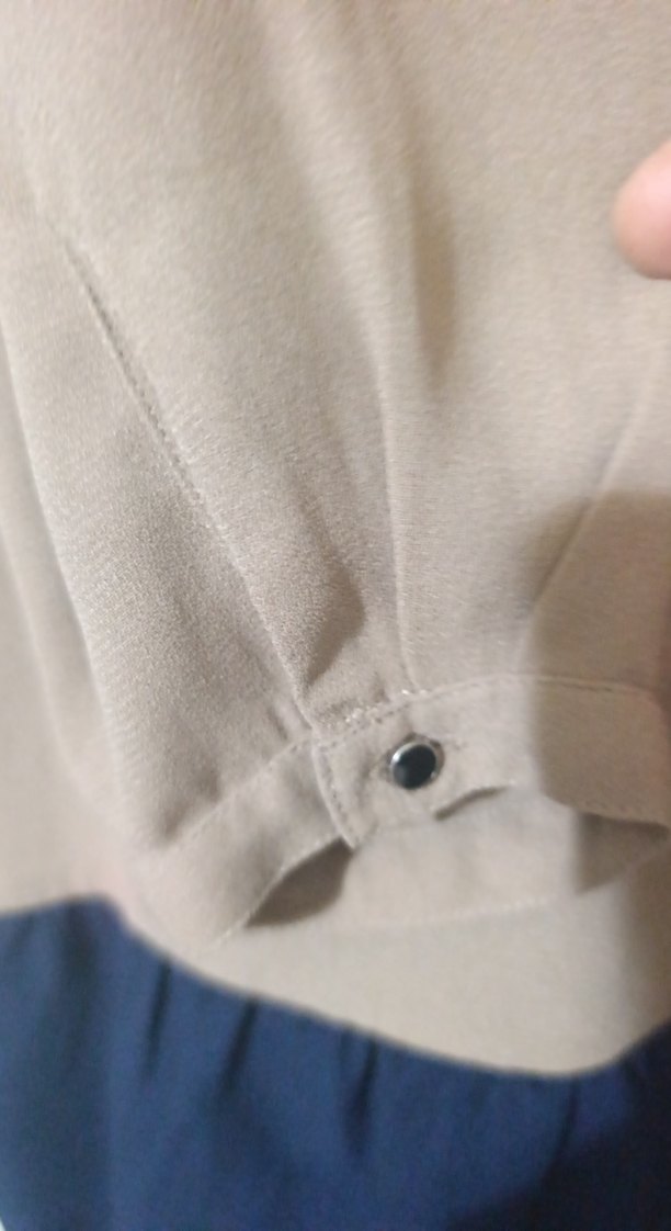 Bej ve Lacivert Hamile Tunik, Uzun Kollu - Görsel 5