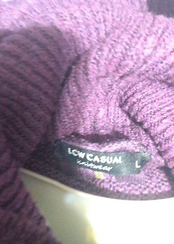 Mor Yünlü Yüksek Yakalı Kadın Kazak - Görsel 5