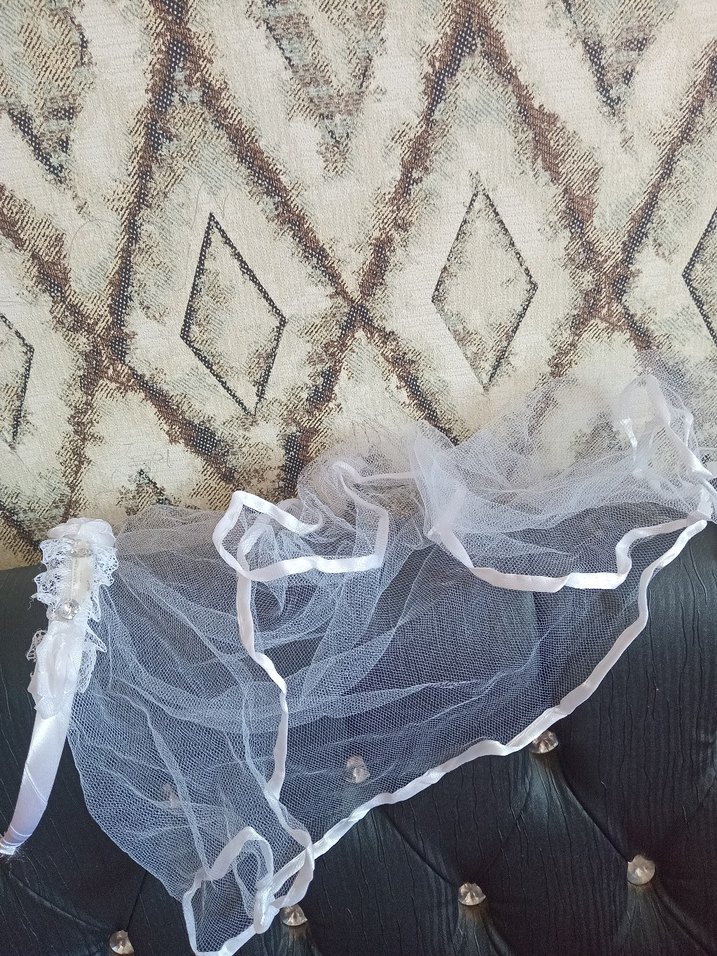 Dantel Detaylı Beyaz Gothic Gelin Duvağı - Görsel 2