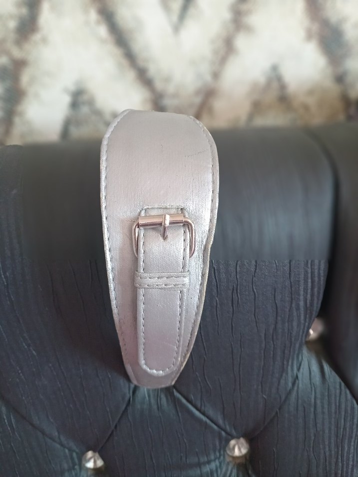 Gri Deri Kadın Kemer Tokalı - Görsel 3