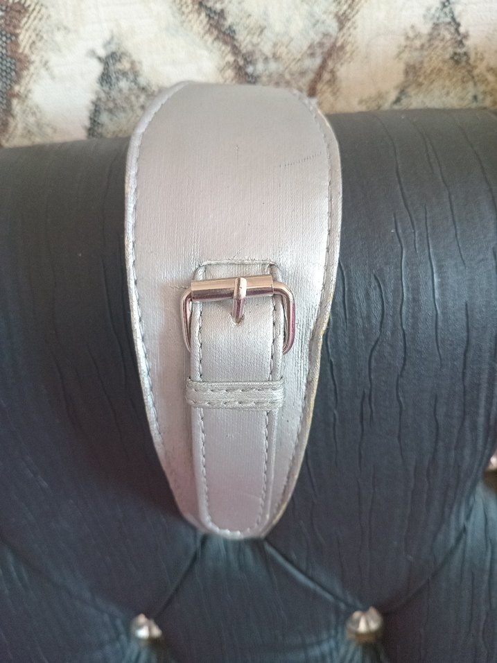 Gri Deri Kadın Kemer Tokalı - Görsel 2