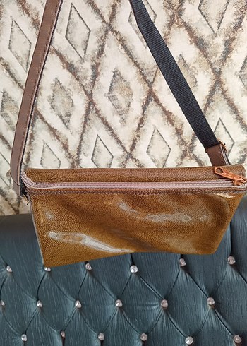 Kahverengi Parlak Kadın Deri Çanta - Görsel 3