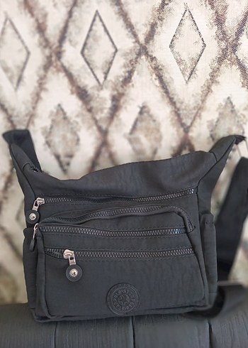 Siyah Gri Fermuarlı Kadın Çapraz Çanta - Görsel 2