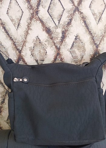 Siyah Gri Fermuarlı Kadın Çapraz Çanta - Görsel 4