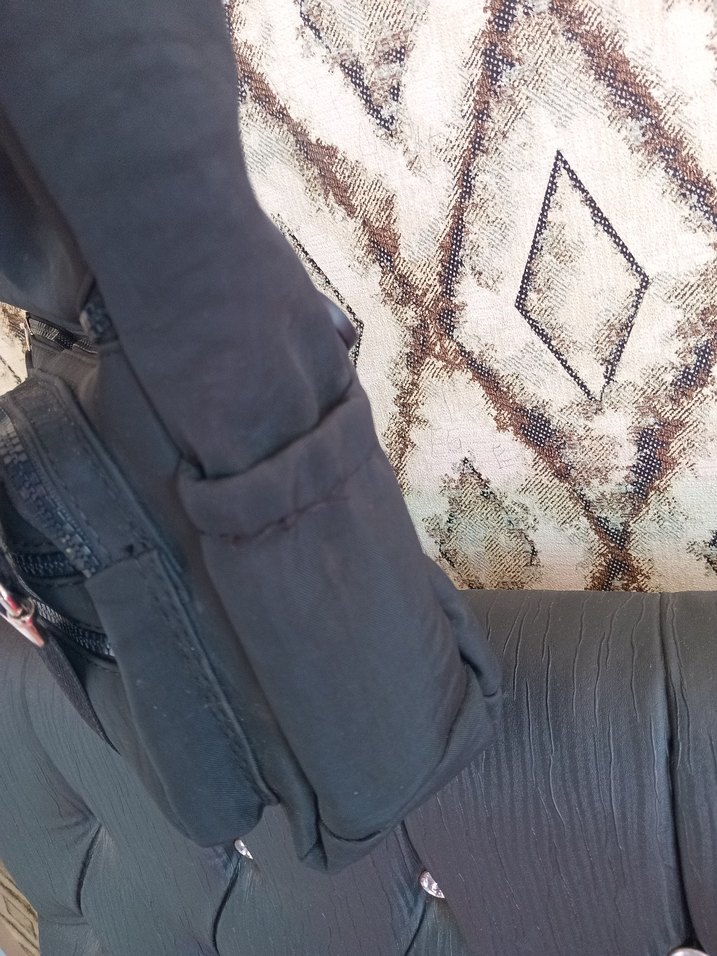 Siyah Gri Fermuarlı Kadın Çapraz Çanta - Görsel 3