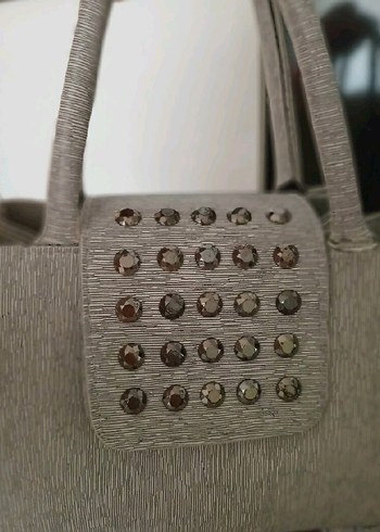 Gri Nakışlı Kadın Omuz Çantası - Görsel 2