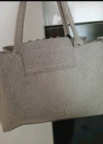 Gri Nakışlı Kadın Omuz Çantası - Görsel 4