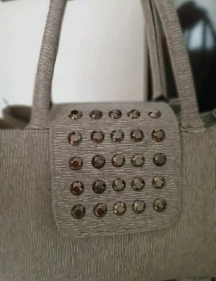 Gri Nakışlı Kadın Omuz Çantası - Görsel 2