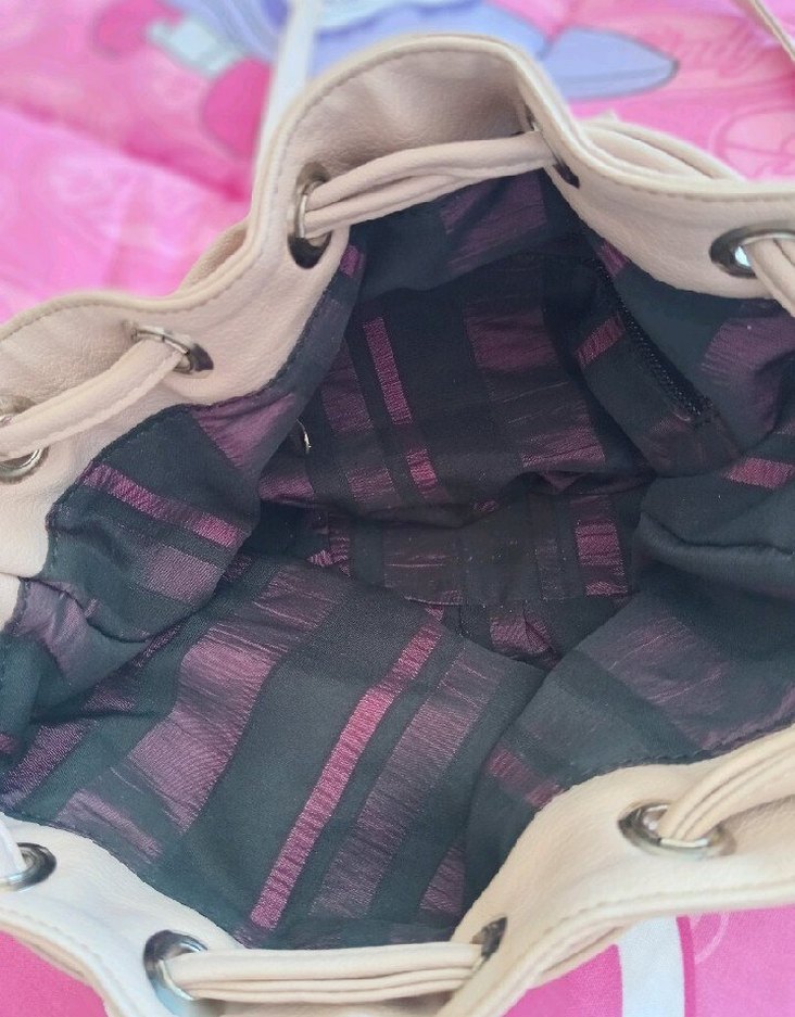 Bej Zincir Detaylı Kadın Deri Çanta - Görsel 4