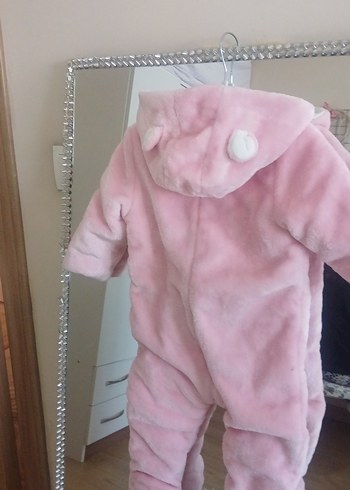 Pembe Kürklü Bebek Kız Tulumu - Görsel 5