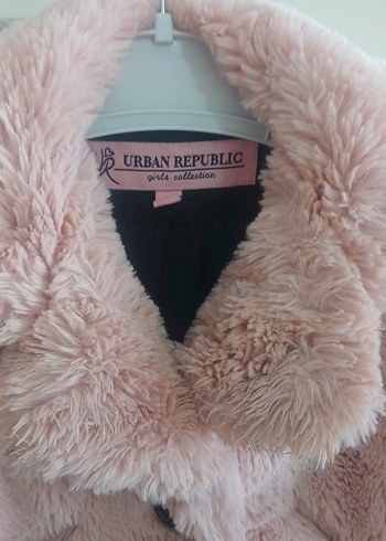 Peluş Detaylı Pembe Kız Çocuk Mont - Görsel 2